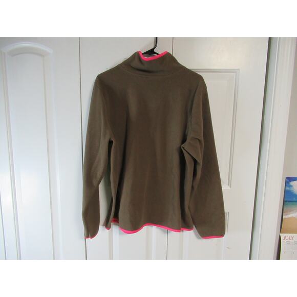 Old Navy Brown with pink trim zip up sweatshirt - Picture 2 of 3